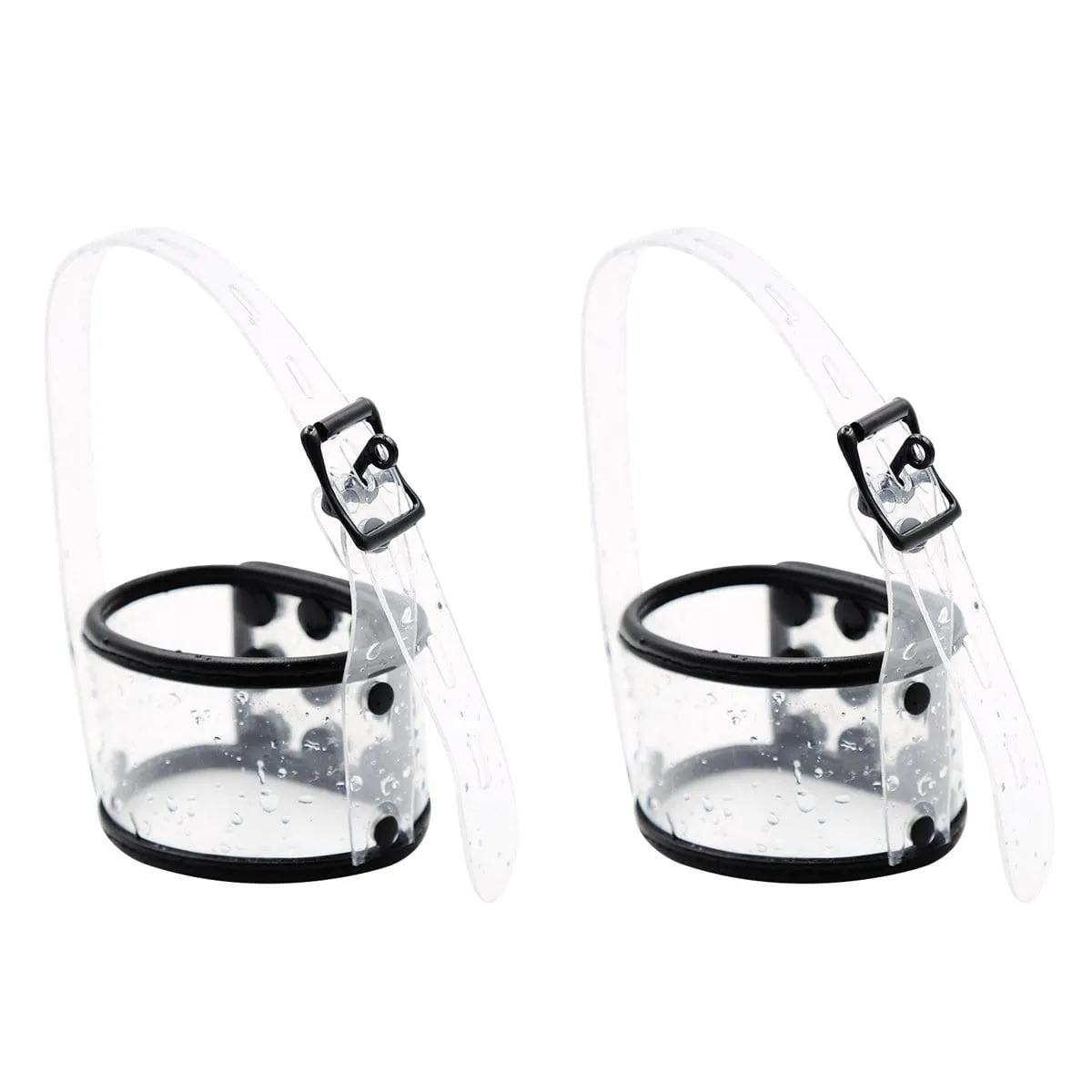 1764MQ      Clearly Comfy Ankle and Shoe Cuffs with Black Hardware, Padded Edge and Locking Shoe Straps