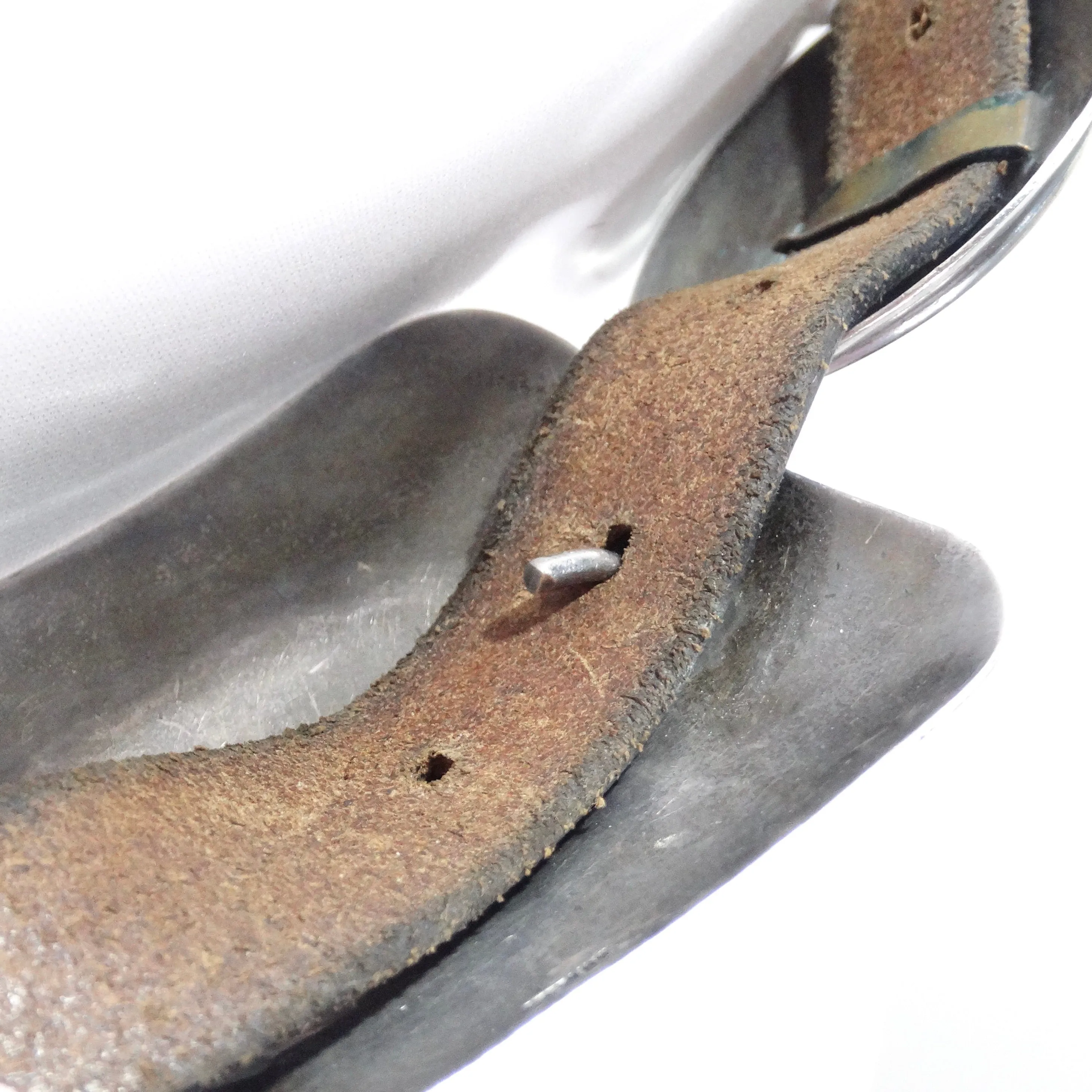 1980s Concho Silver Leather Belt
