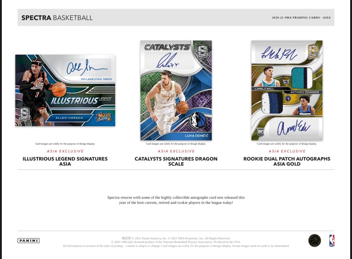 2020-21 Panini Spectra Basketball Tmall (Asia Exclusive)