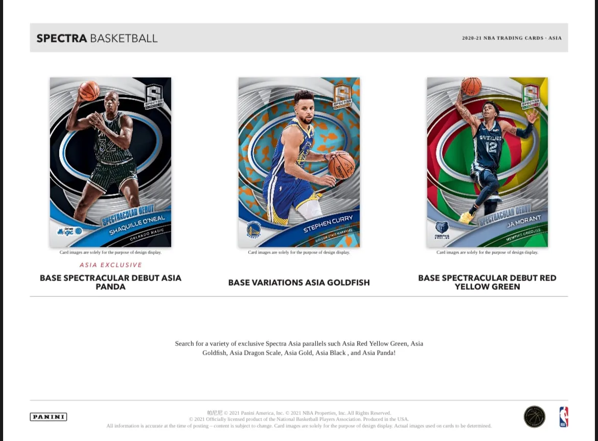 2020-21 Panini Spectra Basketball Tmall (Asia Exclusive)
