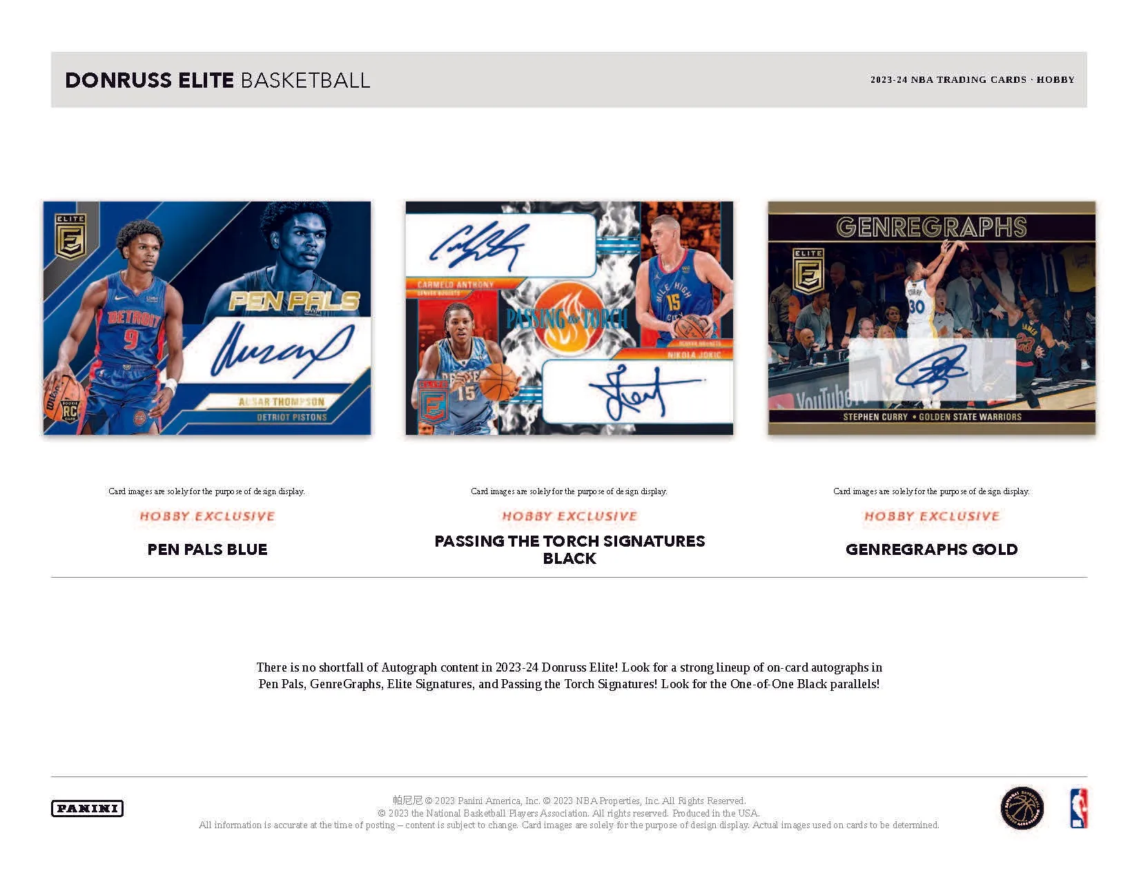 2023-24 Panini Donruss Elite Basketball Hobby