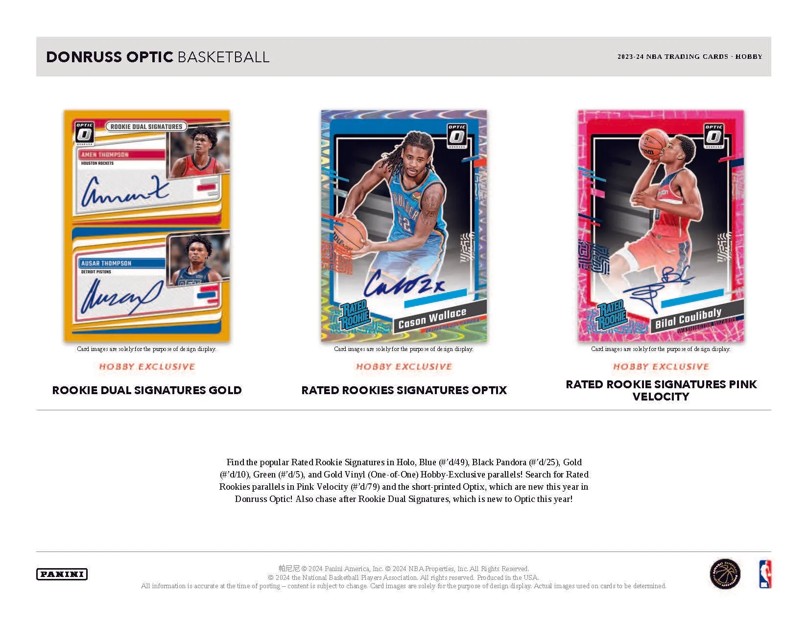 2023-24 Panini Donruss Optic Basketball Hobby