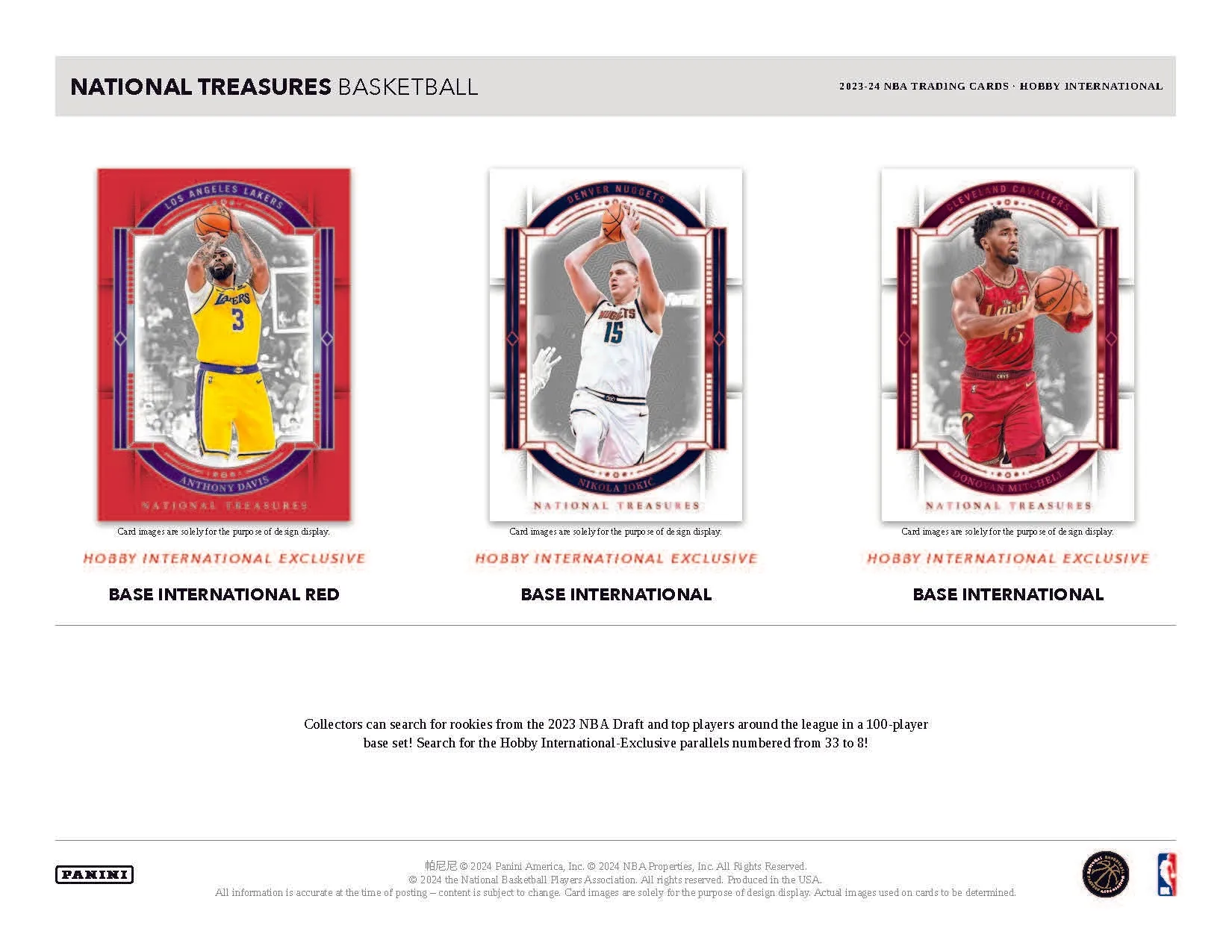 2023-24 Panini National Treasures Basketball International Hobby Box