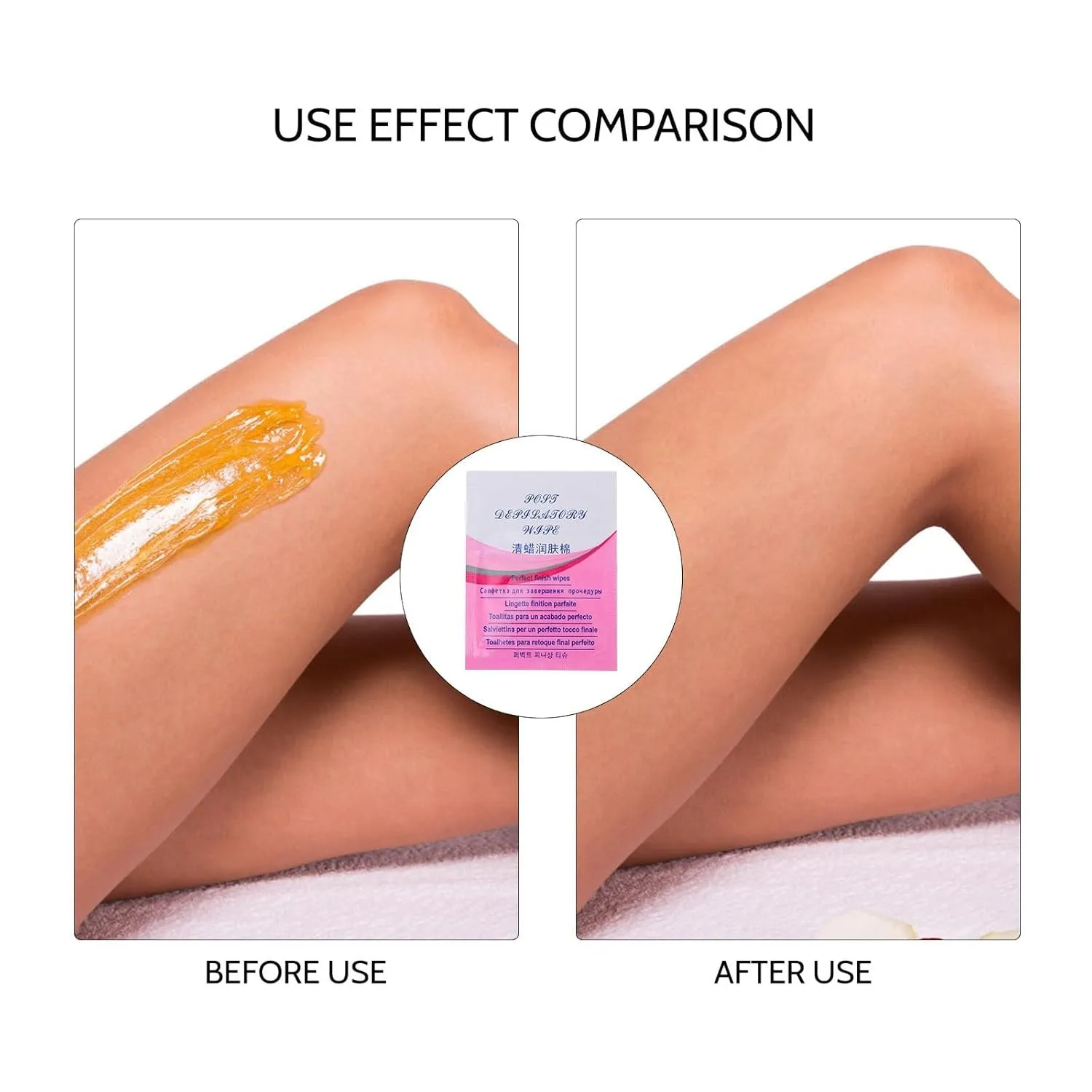 20Pcs Post Wax Oil Wipes, Wax Remover Wipes Skin Waxing Wipes for Home Salon Facial Body Skin Care after Waxing Finishing Wipes Wax Remover Cleaning Tissues
