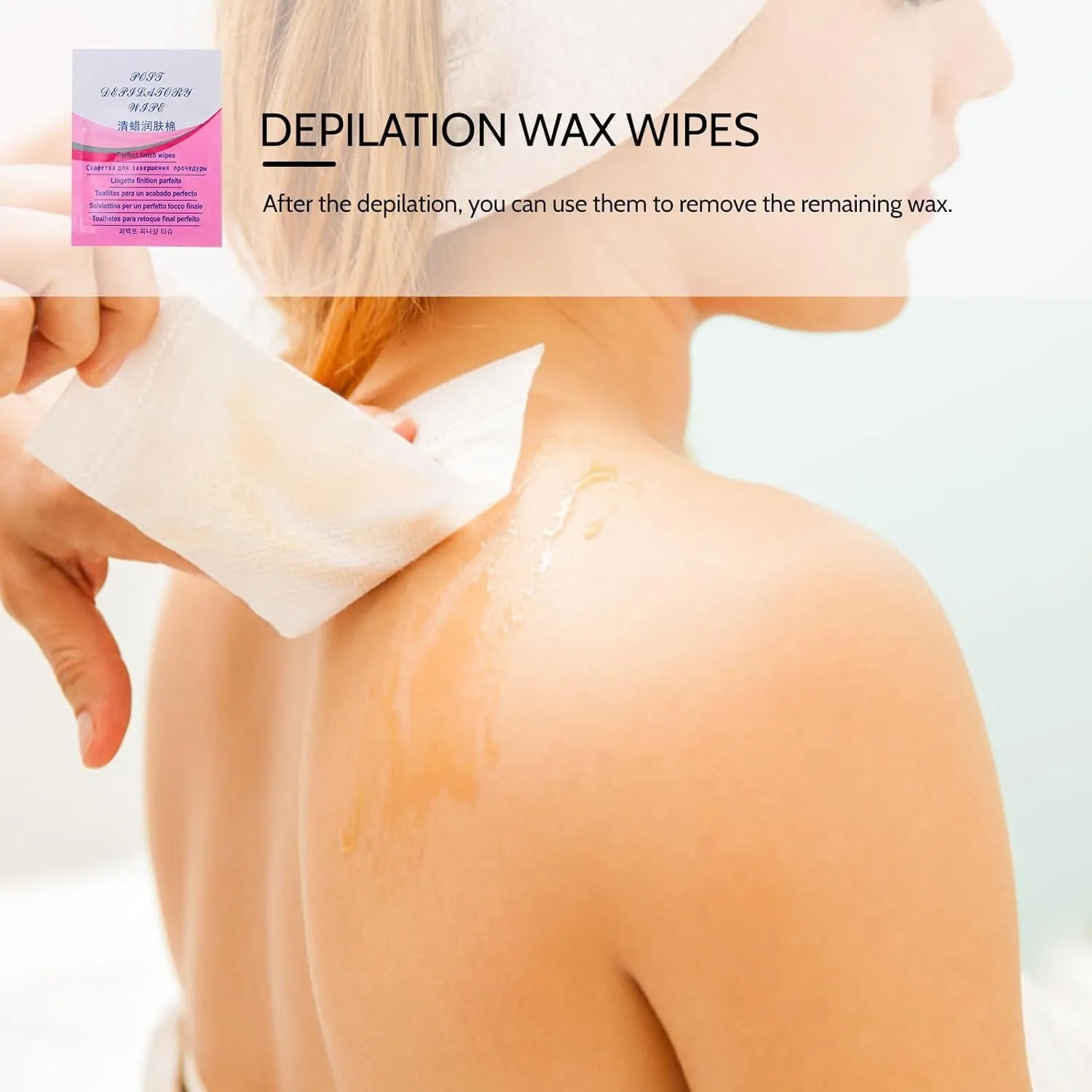 20Pcs Post Wax Oil Wipes, Wax Remover Wipes Skin Waxing Wipes for Home Salon Facial Body Skin Care after Waxing Finishing Wipes Wax Remover Cleaning Tissues