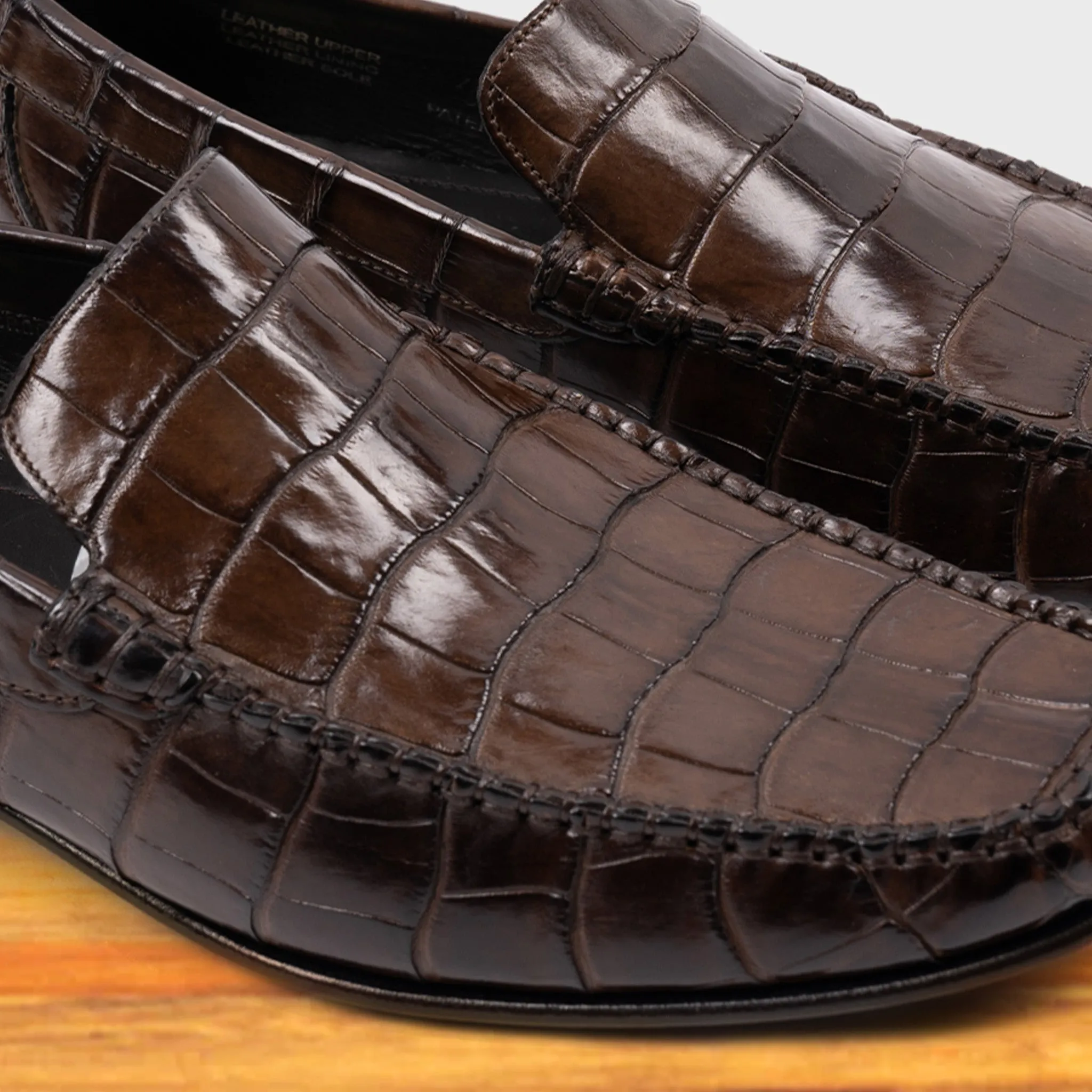 4468 Calzoleria Toscana Men's Nile Crocodile Venetian Loafer