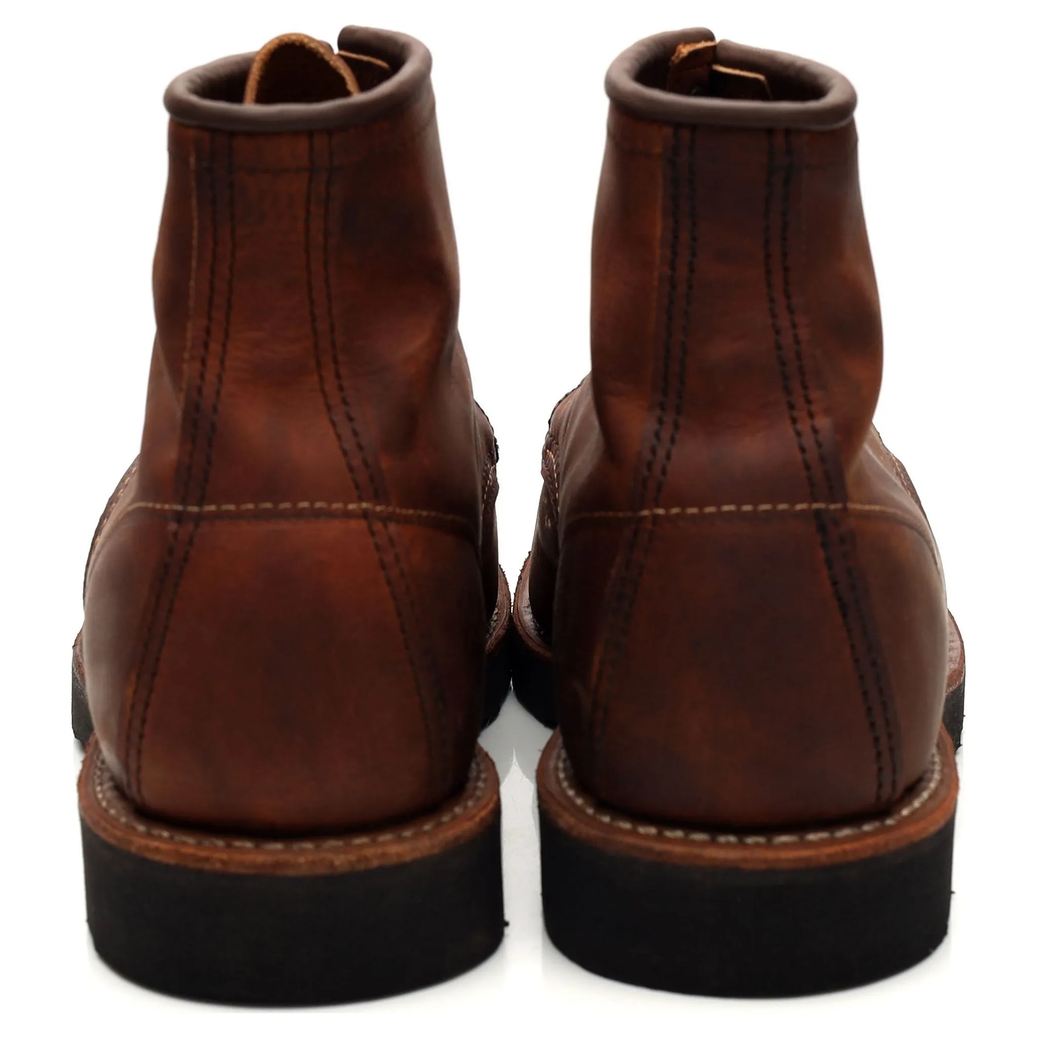'8886' Brown Leather Moc Toe Boots UK 6.5 US 7.5 D