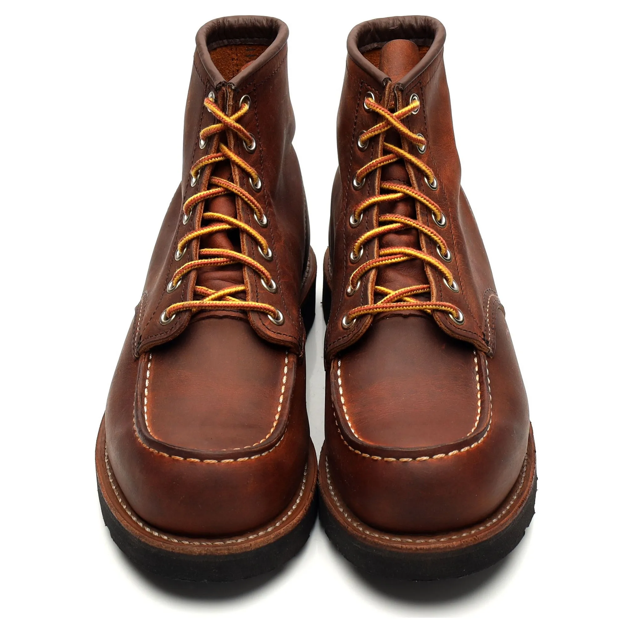 '8886' Brown Leather Moc Toe Boots UK 6.5 US 7.5 D