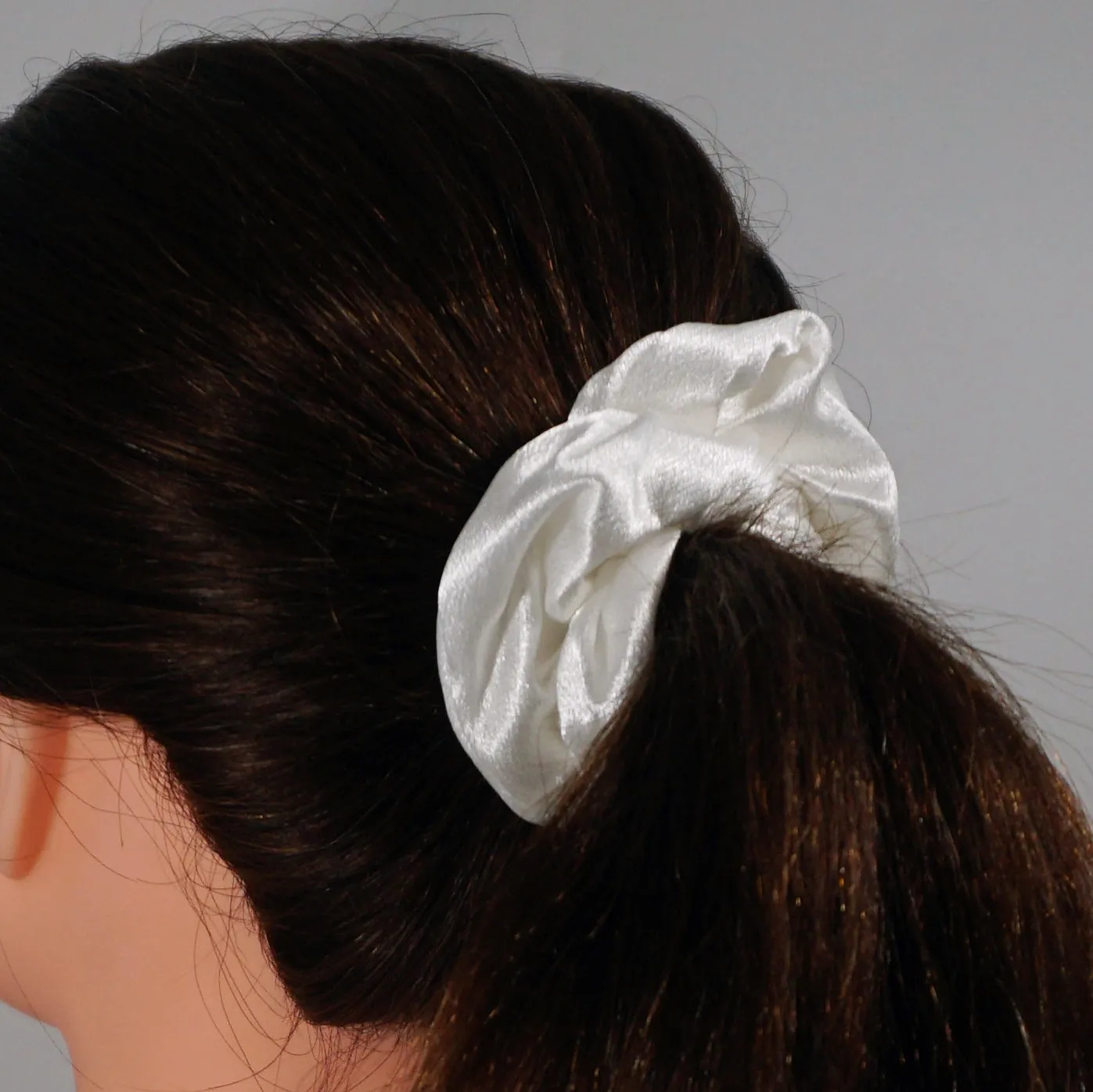 Amelia Beauty Products, Reds Mix Imitation Silk Scrunchies, 4.5in Diameter, Gentle on Hair, Strong Hold, No Snag, No Dents or Creases. 6 Pack