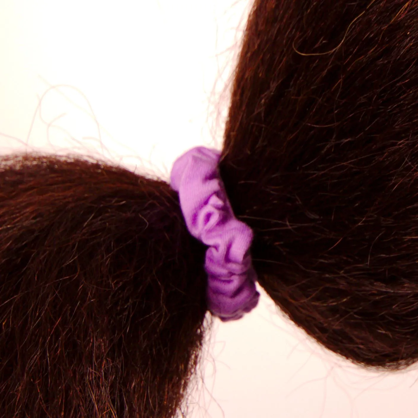 Amelia Beauty, Purple Jersey Scrunchies, 2.25in Diameter, Gentle on Hair, Strong Hold, No Snag, No Dents or Creases. 12 Pack