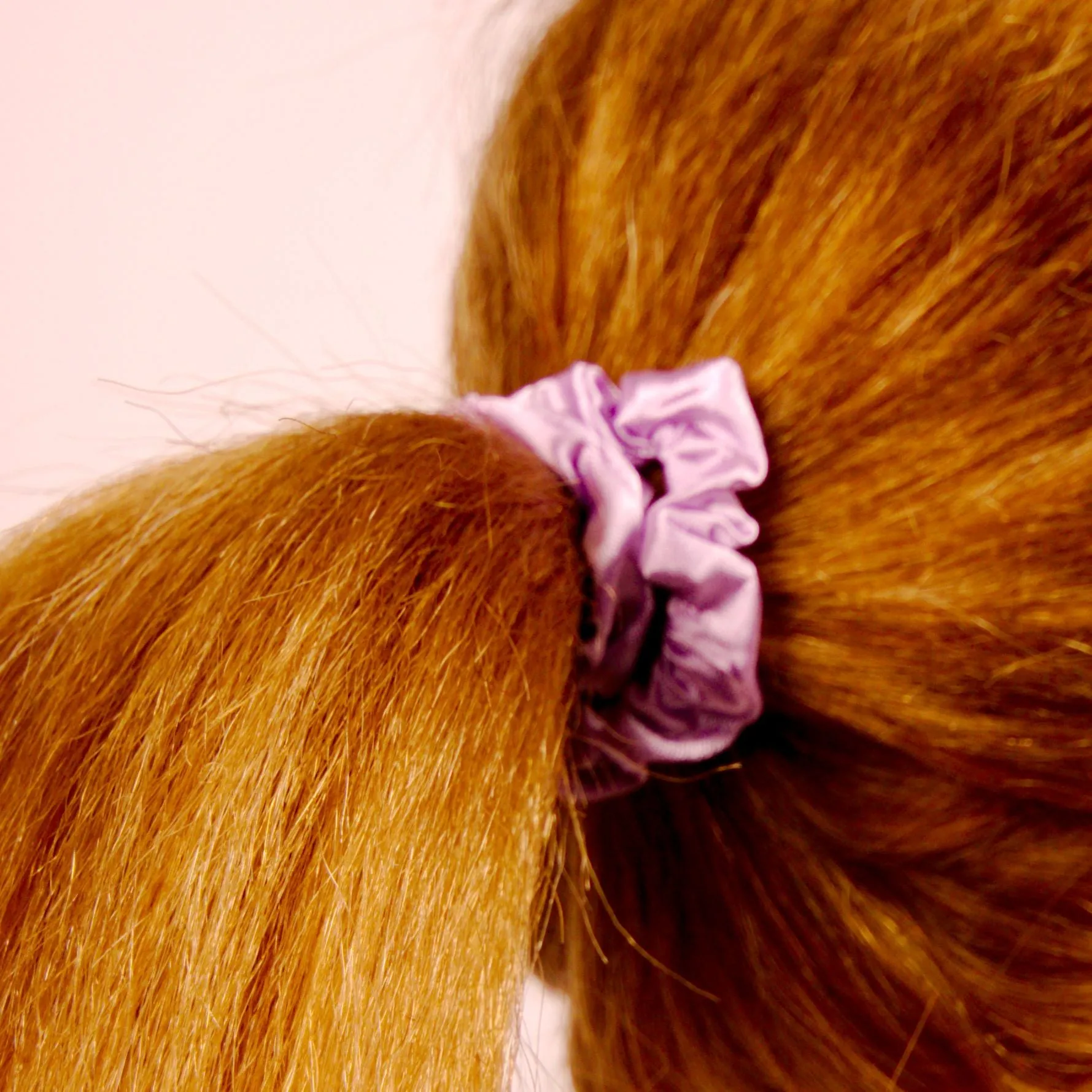 Amelia Beauty, Purple Mix Satin Scrunchies, 2.25in Diameter, Gentle on Hair, Strong Hold, No Snag, No Dents or Creases. 12 Pack