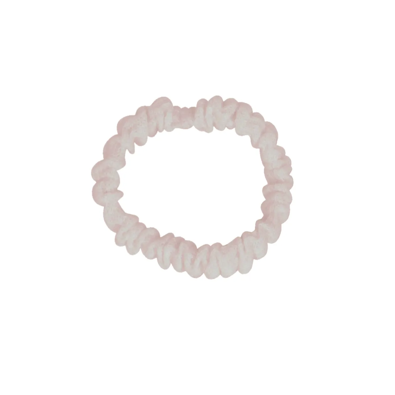 Amelia Beauty, White Ribbed Scrunchies, 2.25in Diameter, Gentle on Hair, Strong Hold, No Snag, No Dents or Creases. 10 Pack