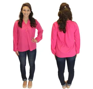 Amelia Long Sleeve Blouse - Pink