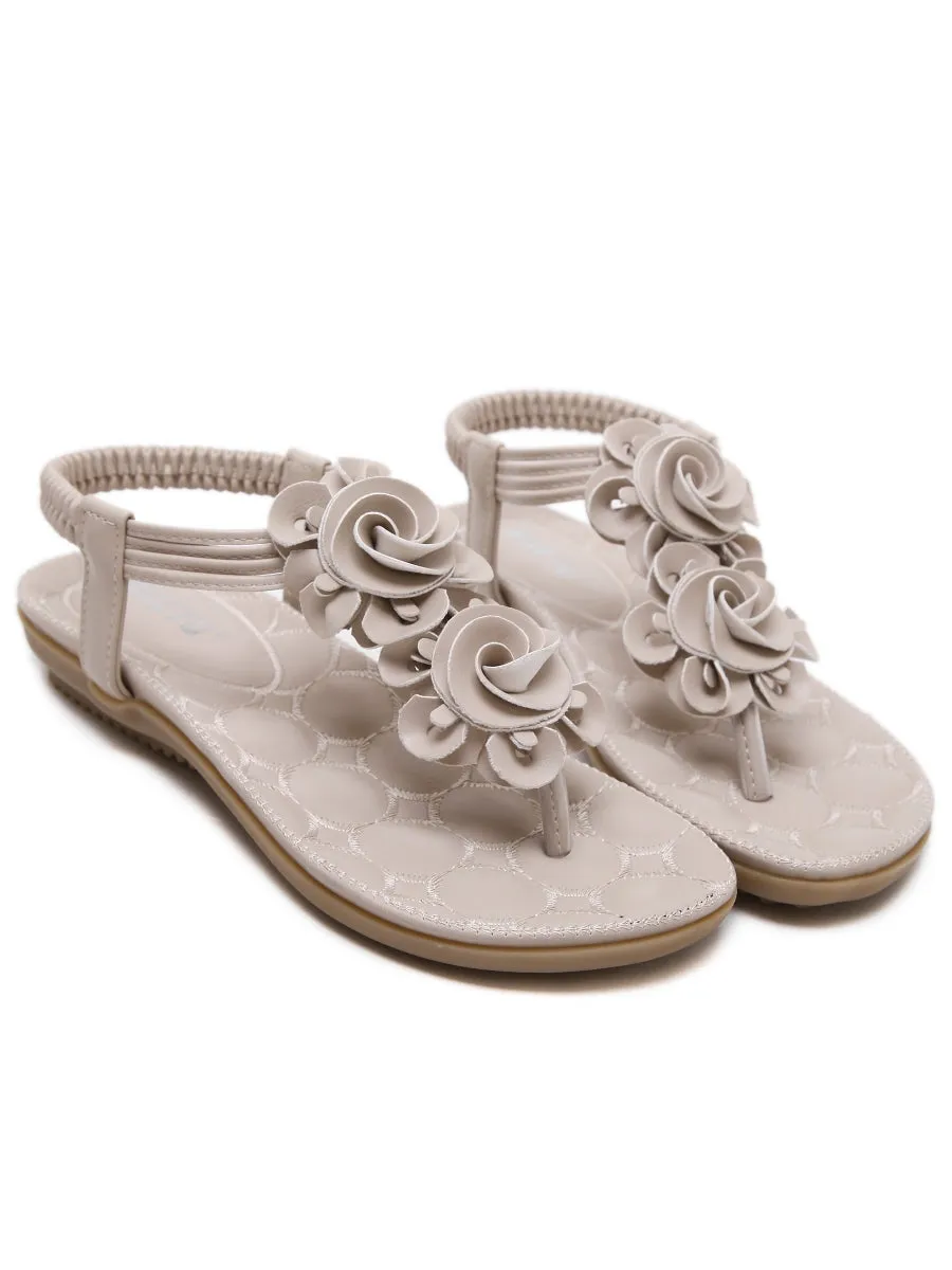 Apricot Rosette Sandals