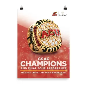 Arizona Christian Mens Basketball 2022 Championship Poster