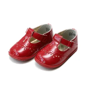 BIRDIE RED PATENT T-STRAP