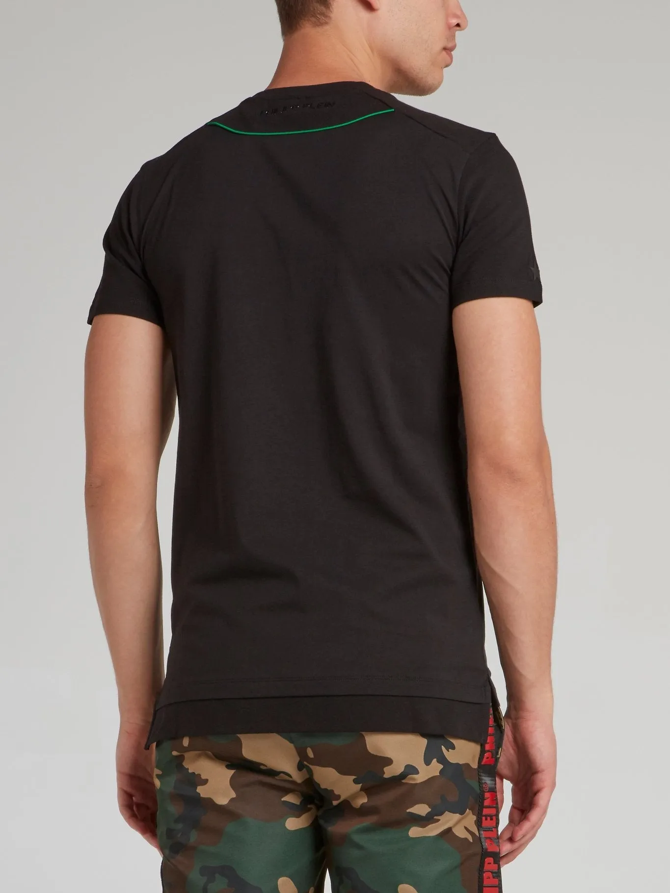 Black Monogram Appliquéd T-Shirt