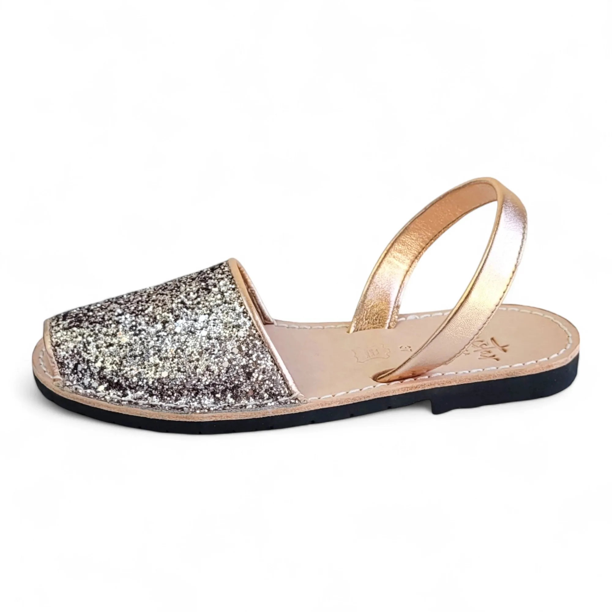 Champagne Glitter Avarca Sandals