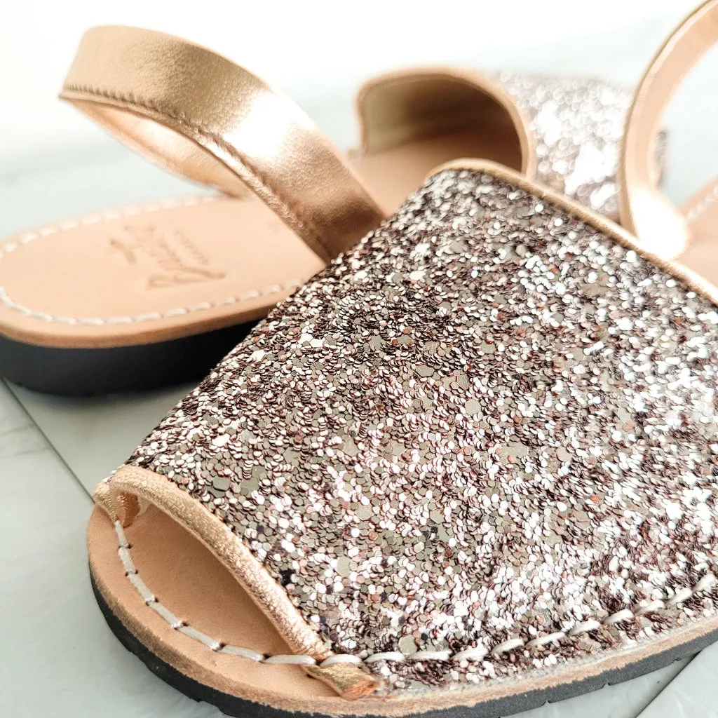 Champagne Glitter Avarca Sandals