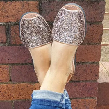 Champagne Glitter Avarca Sandals