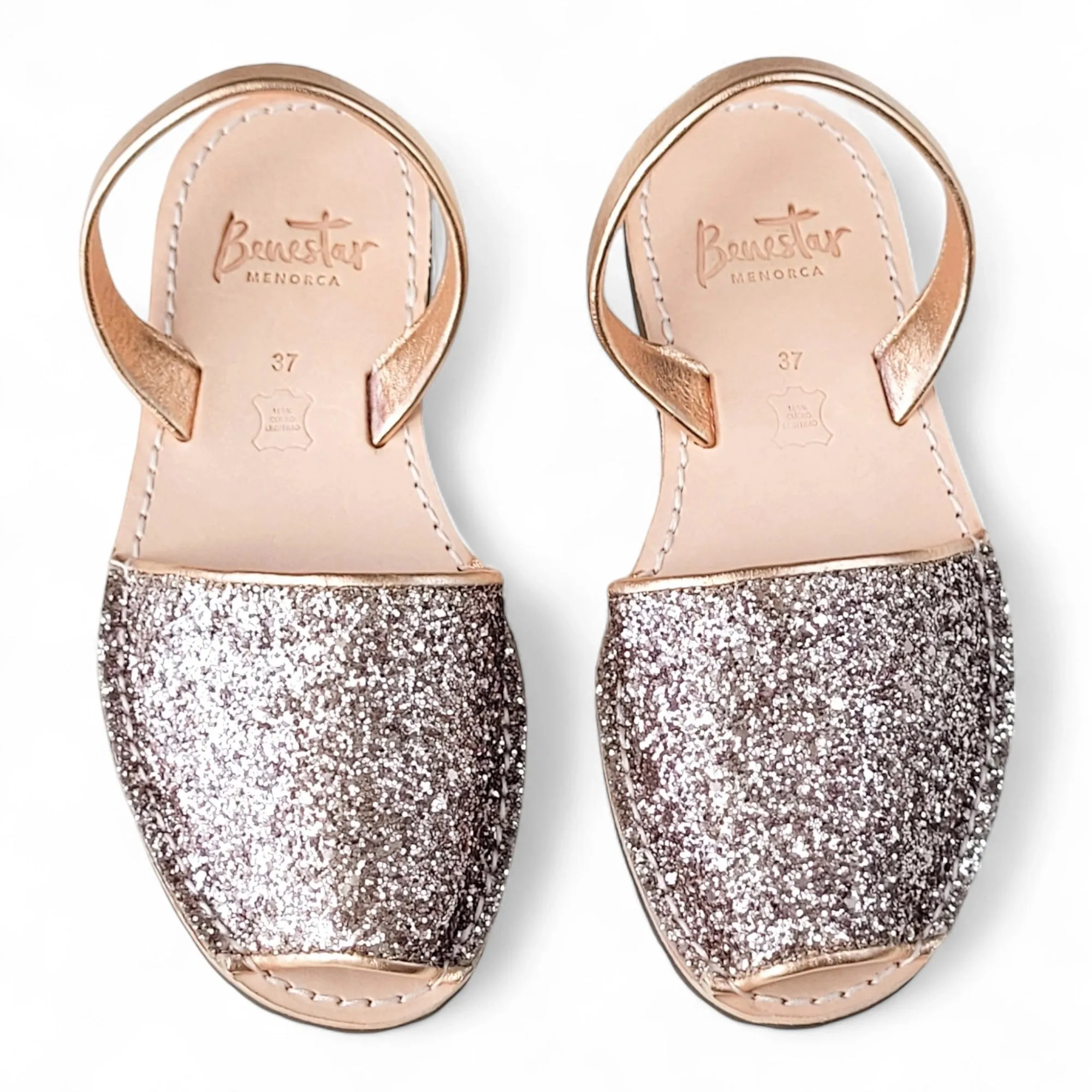 Champagne Glitter Avarca Sandals