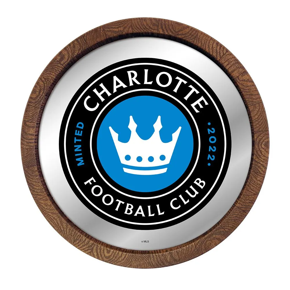 Charlotte FC: Barrel Top Framed Mirror Mirrored Wall Sign