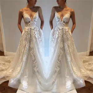 Charming New Arrival Straps Popular Pretty High Quality Lace Appliques Prom Dress, PD0371