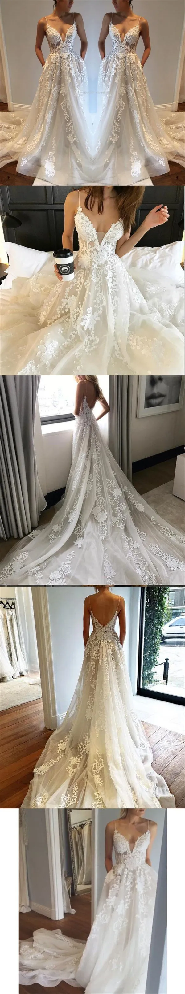 Charming New Arrival Straps Popular Pretty High Quality Lace Appliques Prom Dress, PD0371