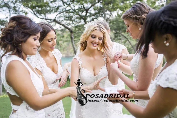 Cheap Long Fulle Lace V-Neck Open Back Tight Elegant Popular Bridesmaid Dresses,WG316