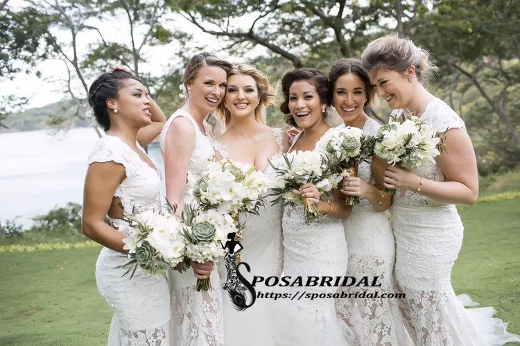 Cheap Long Fulle Lace V-Neck Open Back Tight Elegant Popular Bridesmaid Dresses,WG316