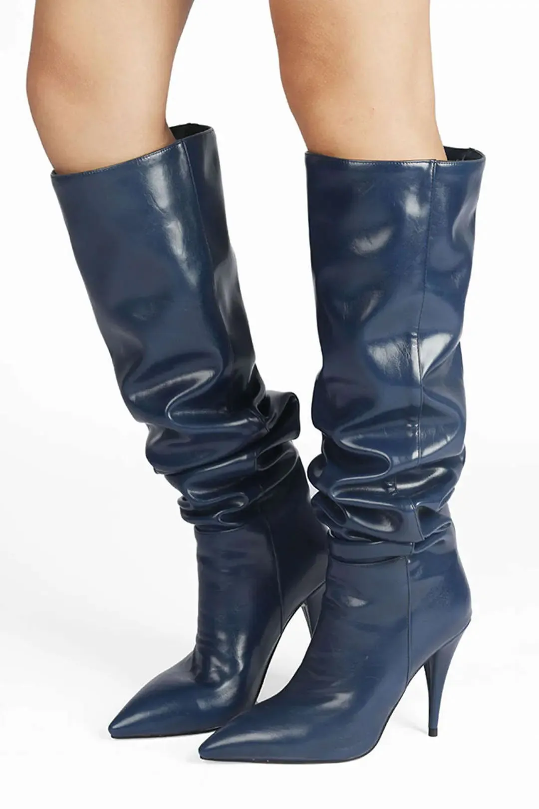 Chelsea - Chic Ruched Design Woman's Knee High Boots