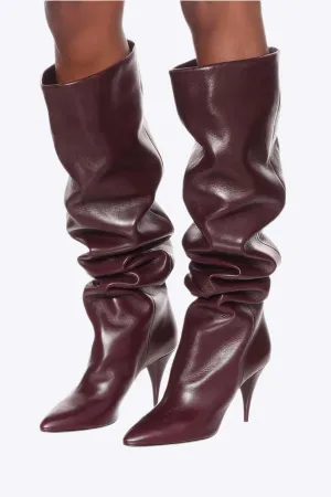 Chelsea - Chic Ruched Design Woman's Knee High Boots