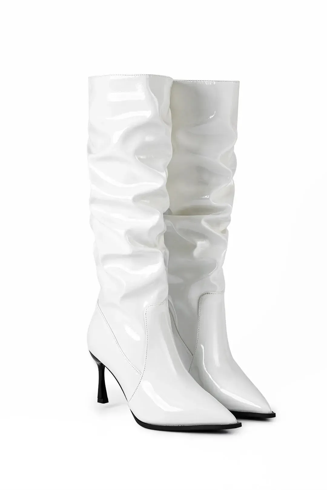 Chloe - Stylish Ruched Fit Woman's Knee High Boots
