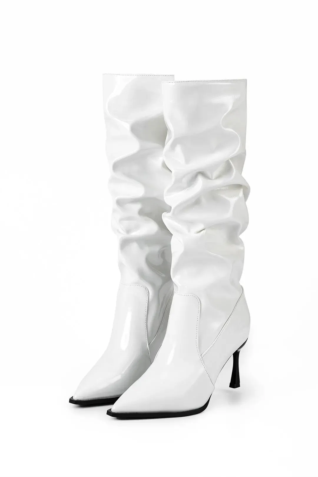 Chloe - Stylish Ruched Fit Woman's Knee High Boots