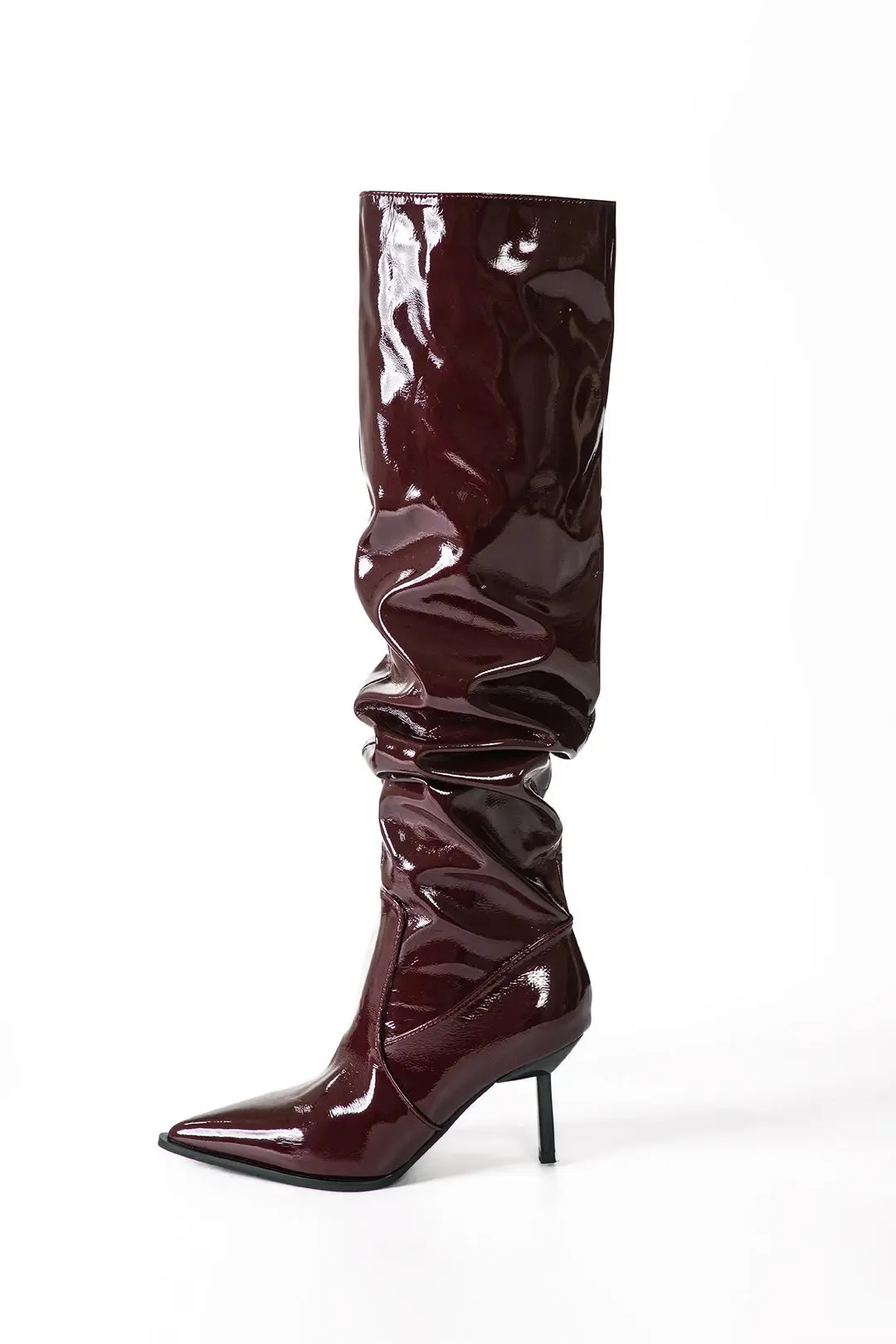 Chloe - Stylish Ruched Fit Woman's Knee High Boots