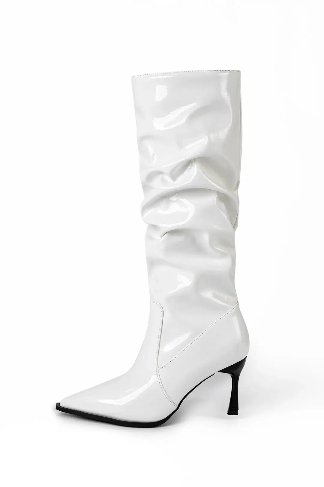 Chloe - Stylish Ruched Fit Woman's Knee High Boots
