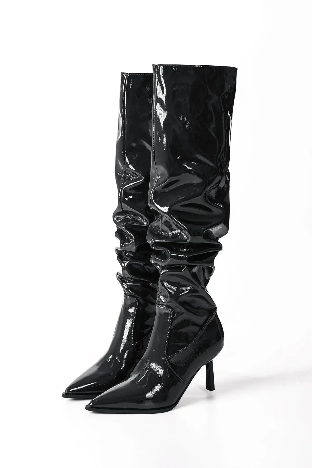Chloe - Stylish Ruched Fit Woman's Knee High Boots