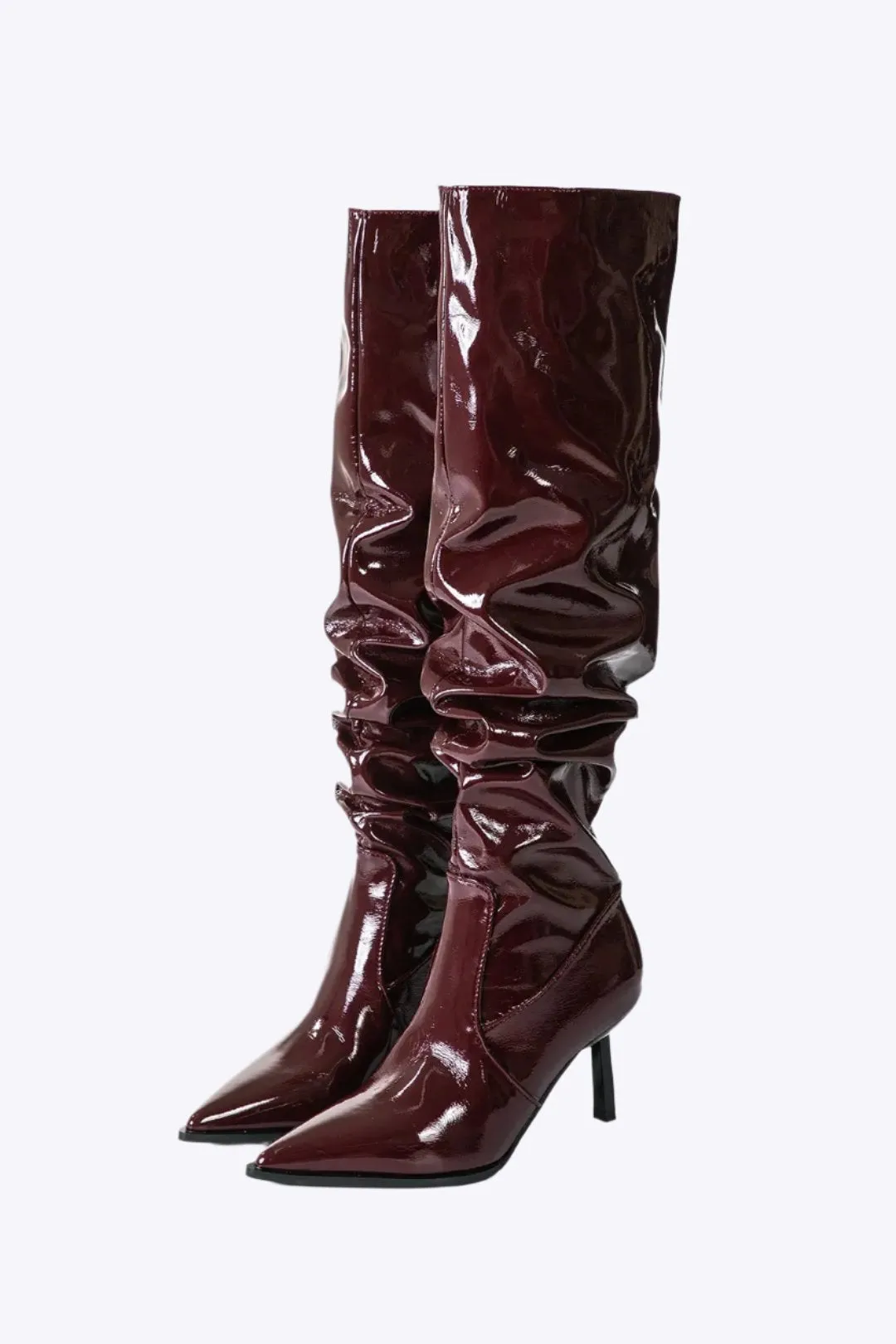 Chloe - Stylish Ruched Fit Woman's Knee High Boots