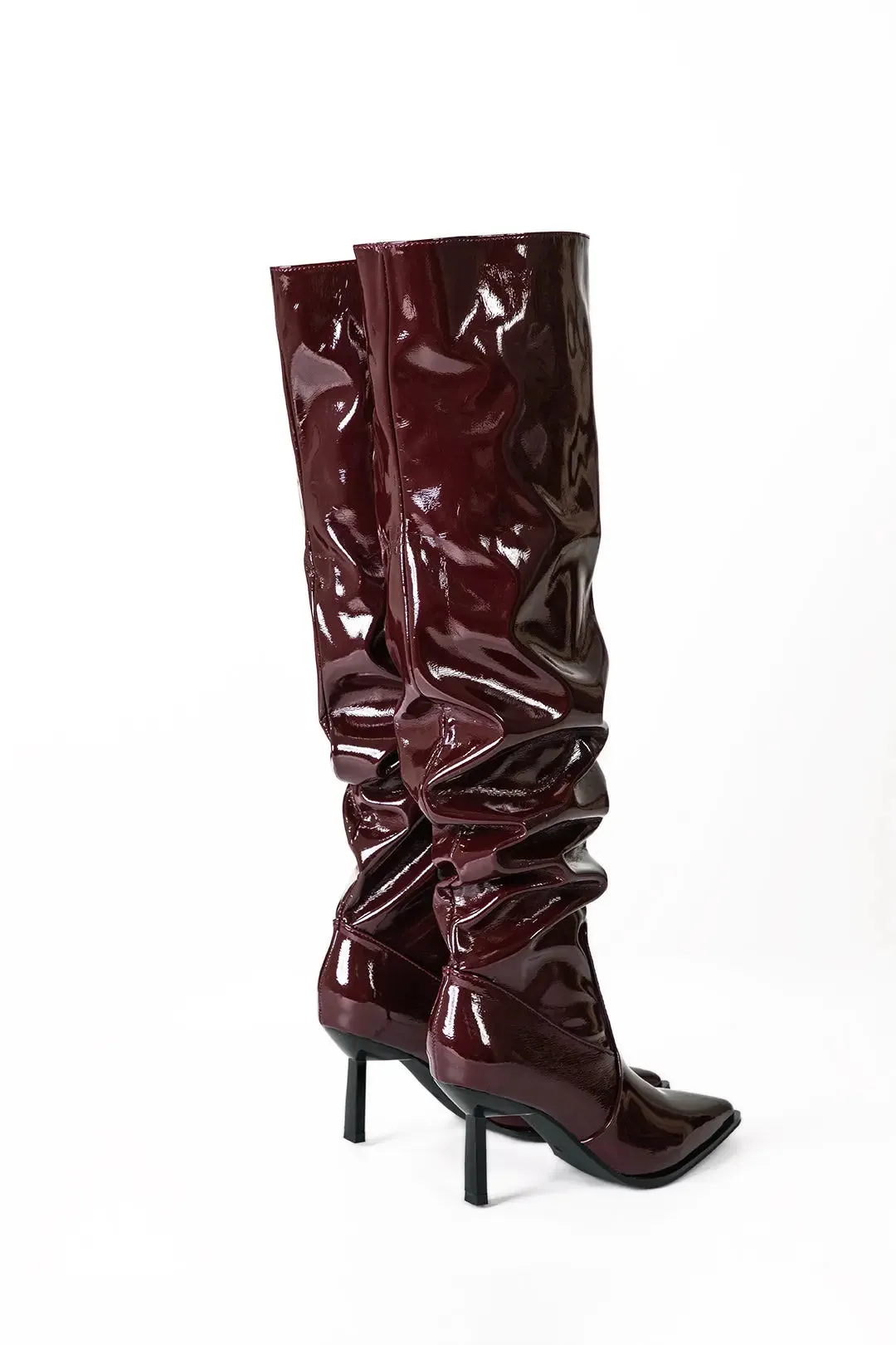 Chloe - Stylish Ruched Fit Woman's Knee High Boots