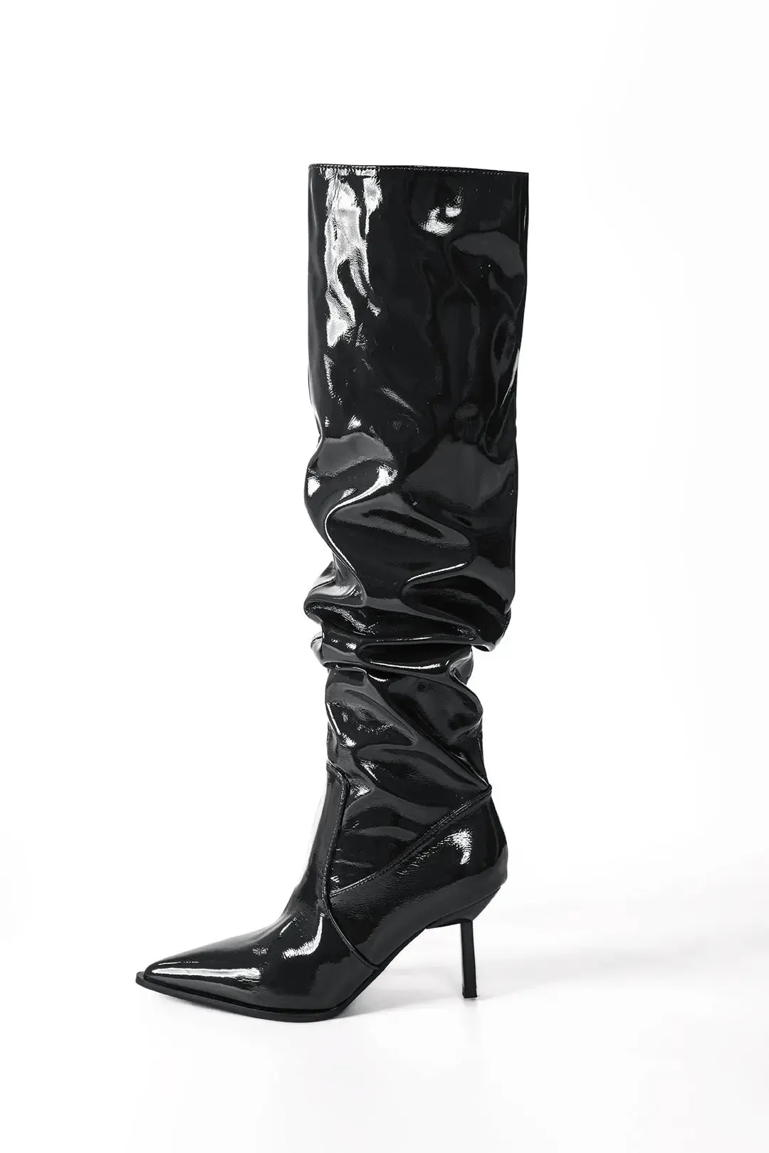 Chloe - Stylish Ruched Fit Woman's Knee High Boots