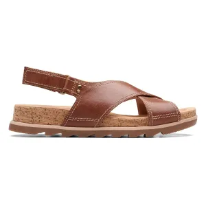 Clarks Yacht Cross - Sandals - Tan Leather - 261721545 - E Width (Wide Fit)