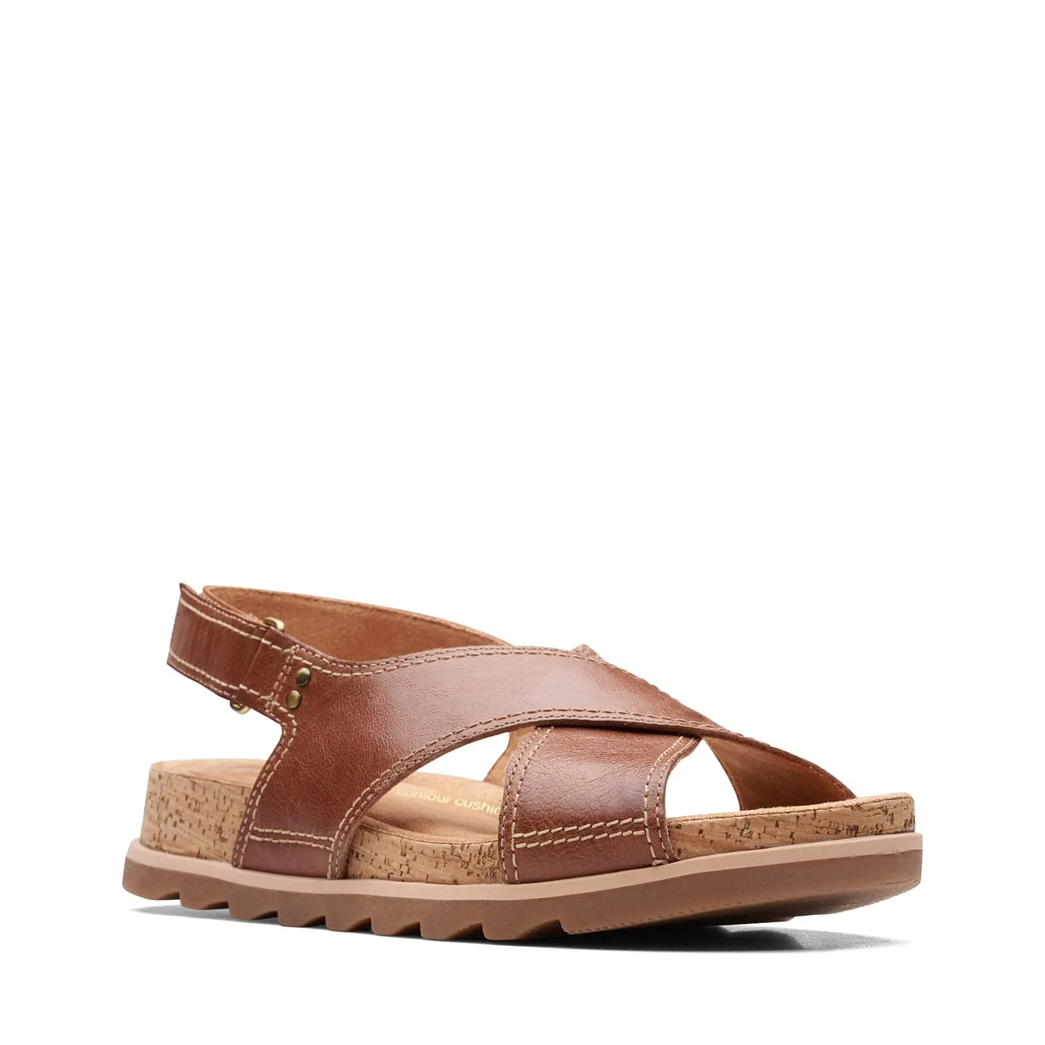 Clarks Yacht Cross - Sandals - Tan Leather - 261721545 - E Width (Wide Fit)