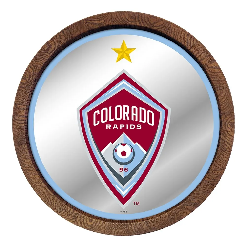 Colorado Rapids: Barrel Top Framed Mirror Mirrored Wall Sign