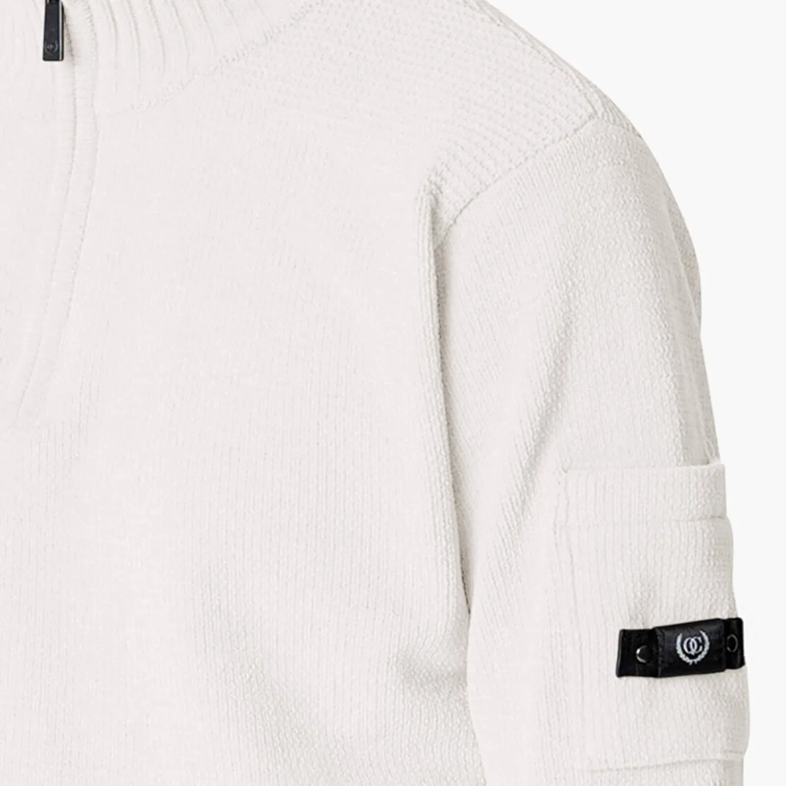 COMBAT KNITTED HALFZIP | ECRU