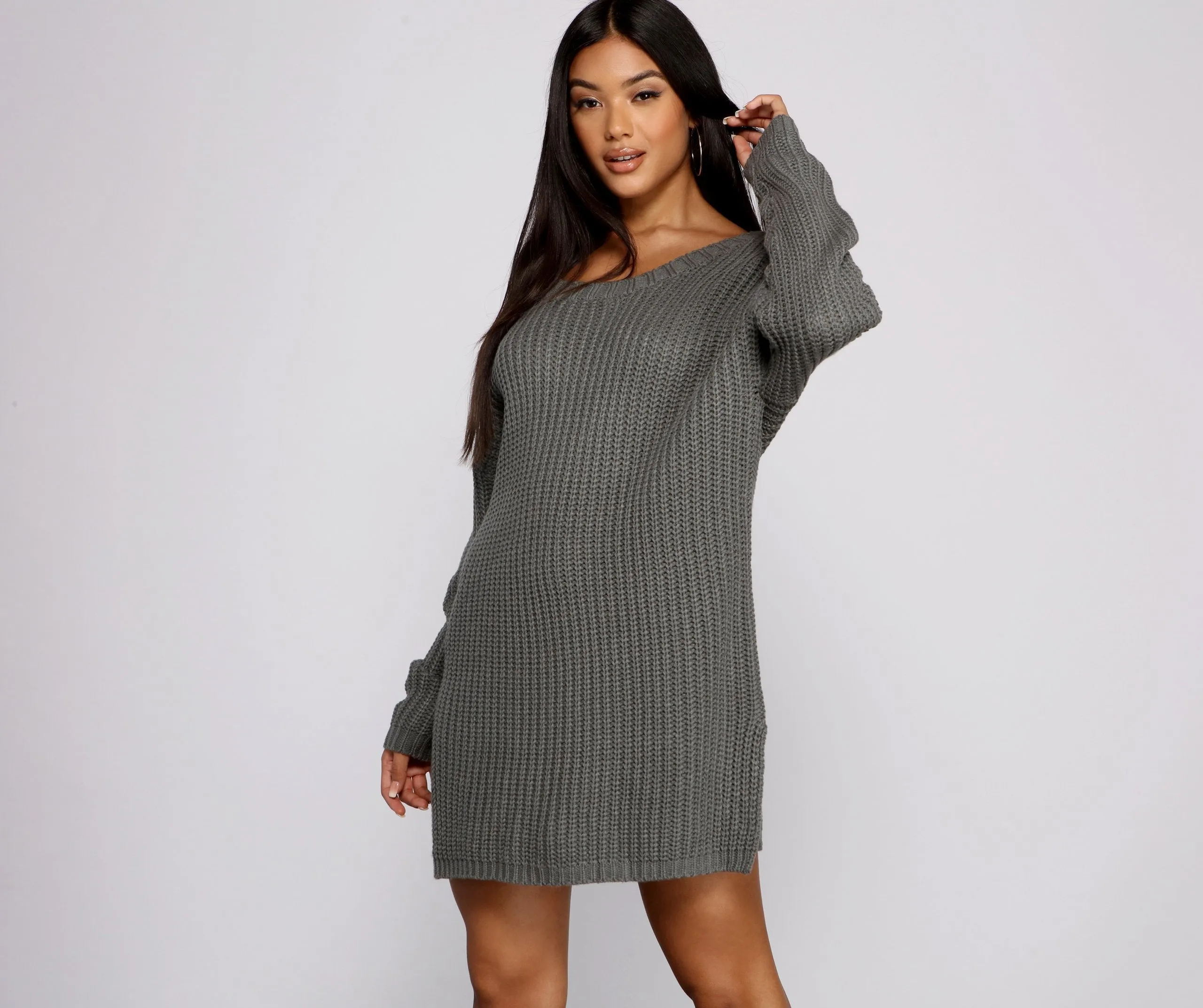 Cozy Knit Stylish Long Sleeve Tunic