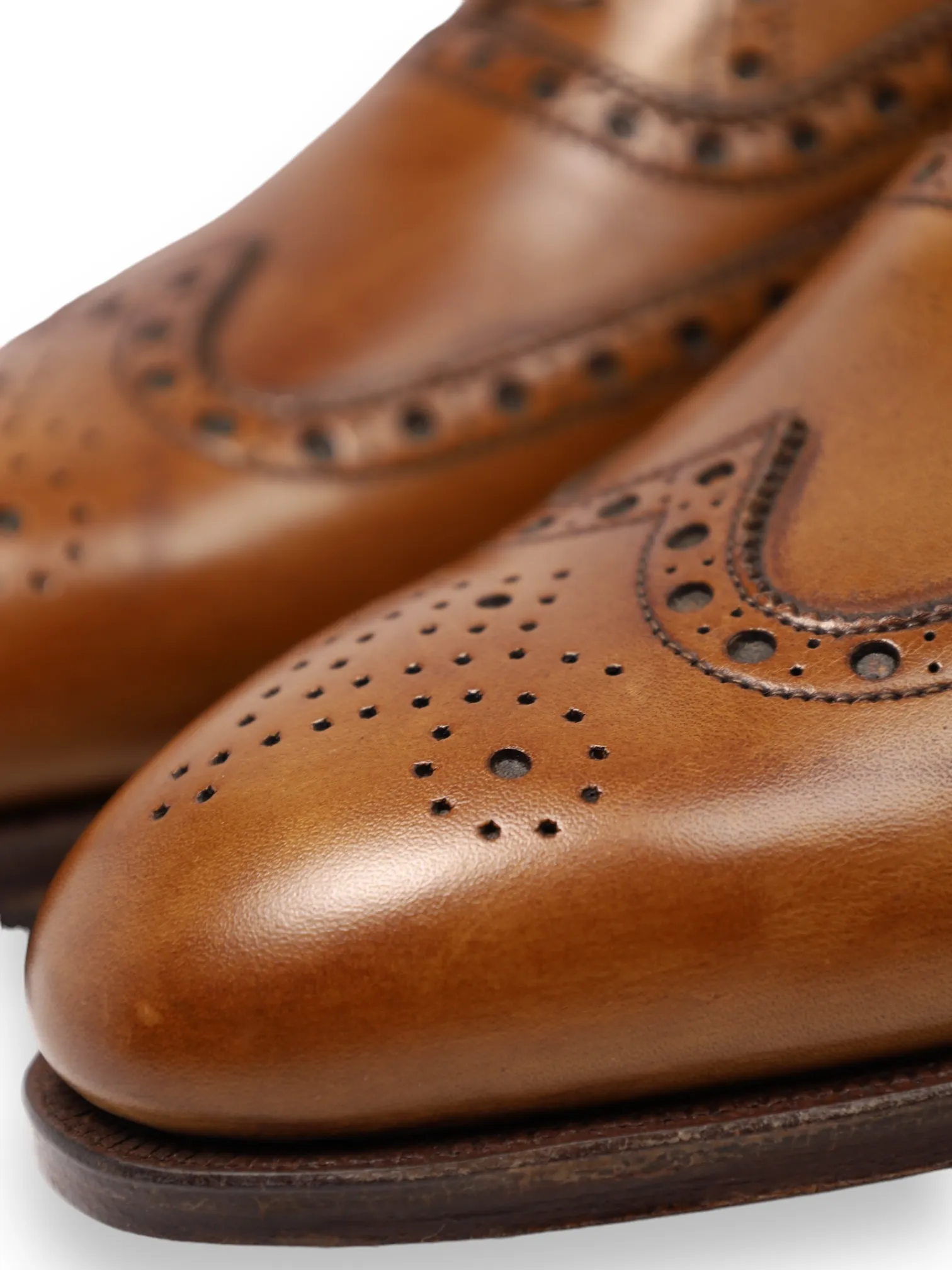 Crockett & Jones Cognac Brown Atherstone Wingtip Derby Lace-ups