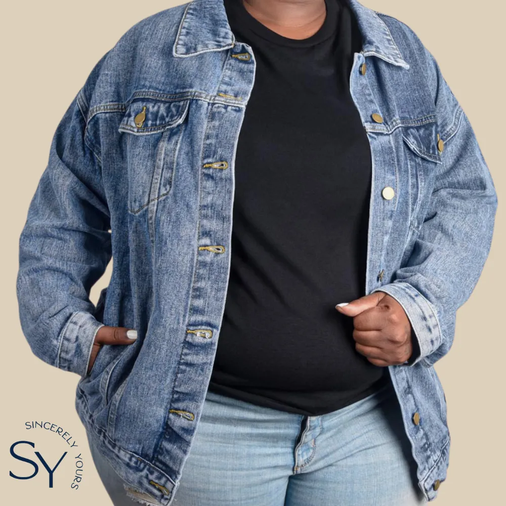 Custom Number Basketball Mom Denim Jacket