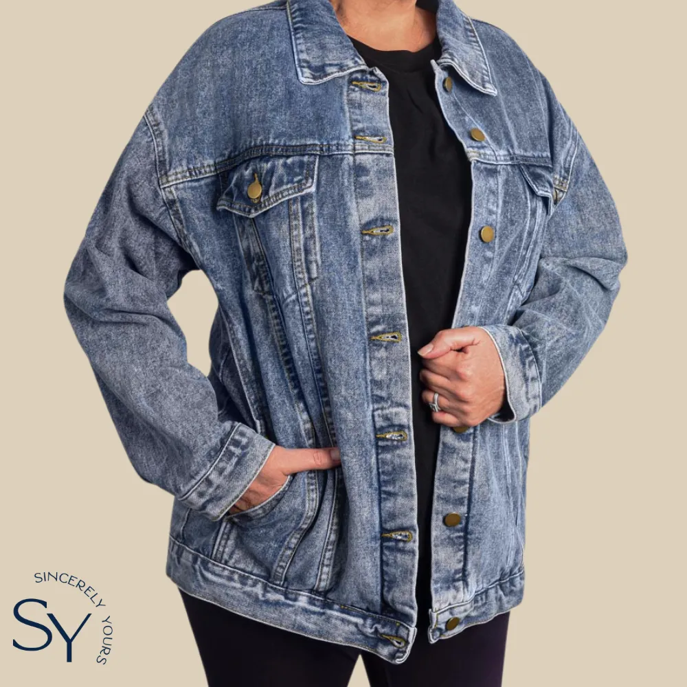Custom Number Basketball Mom Denim Jacket