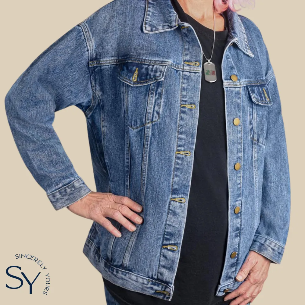 Custom Number Basketball Mom Denim Jacket