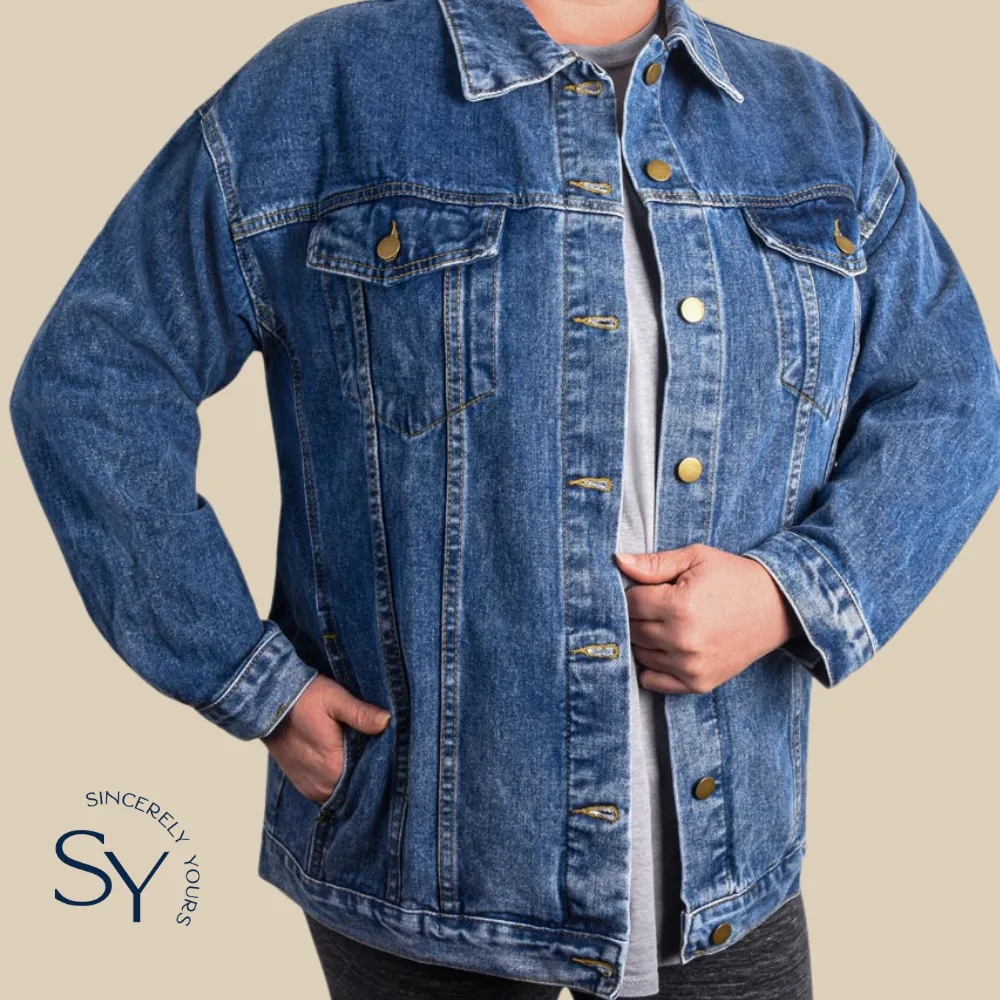 Custom Number Basketball Mom Denim Jacket